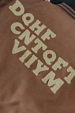 American Vintage High Street Baseball Jacket for Couples, Loose Fit Autumn/Winter Ins Trendy Brand Patchwork Embroidered Coat